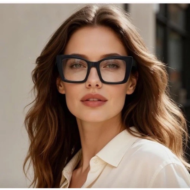 Oversized Thick Black Womens Reading Glasses Large Square Readers New Model 2.0